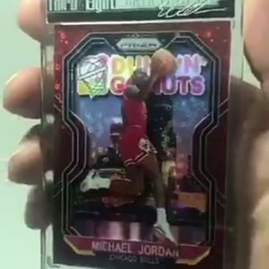 Michael Jordan Custom Refractor Disco Prizm Dunkin Go Nuts!!